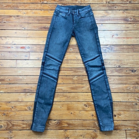 G-STAR Raw jeans Motac Deconstructed 3D mid waist skinny dark grey 24 - Picture 1 of 15